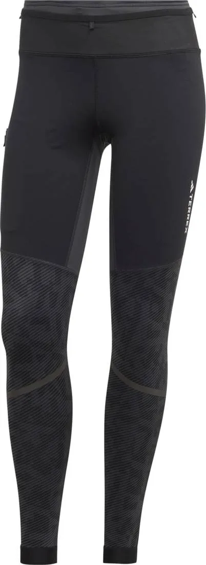 Adidas Women's Terrex Agravic Trail Running Tights CARBON