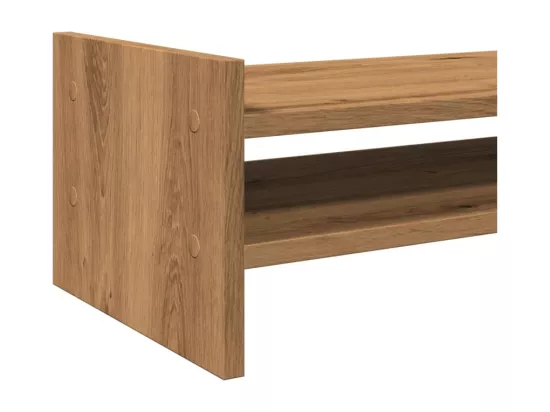 Support de moniteur chêne artisanal 50x27x20 cm bois ingénierie