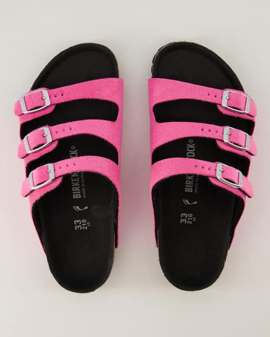 Birkenstock Florida Kids Vegan Pantoletten in Pink