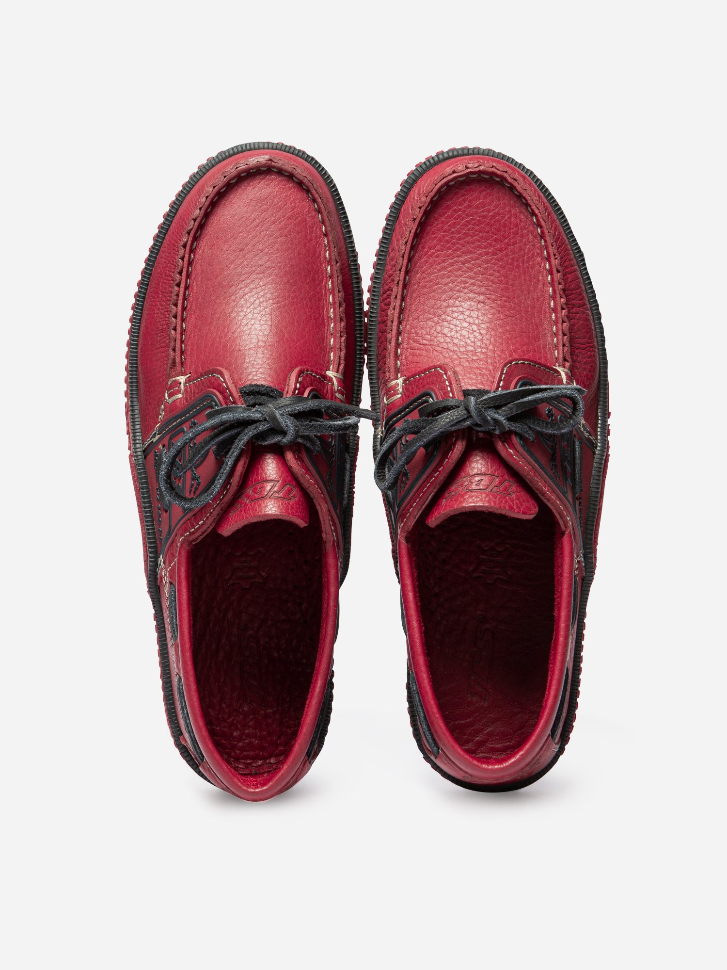Chaussures Bateau Homme Cuir Rouge