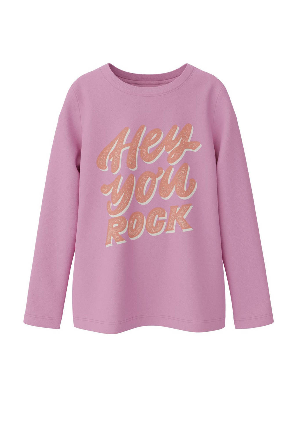 NAME IT longsleeve NKFOLISIA met printopdruk roze