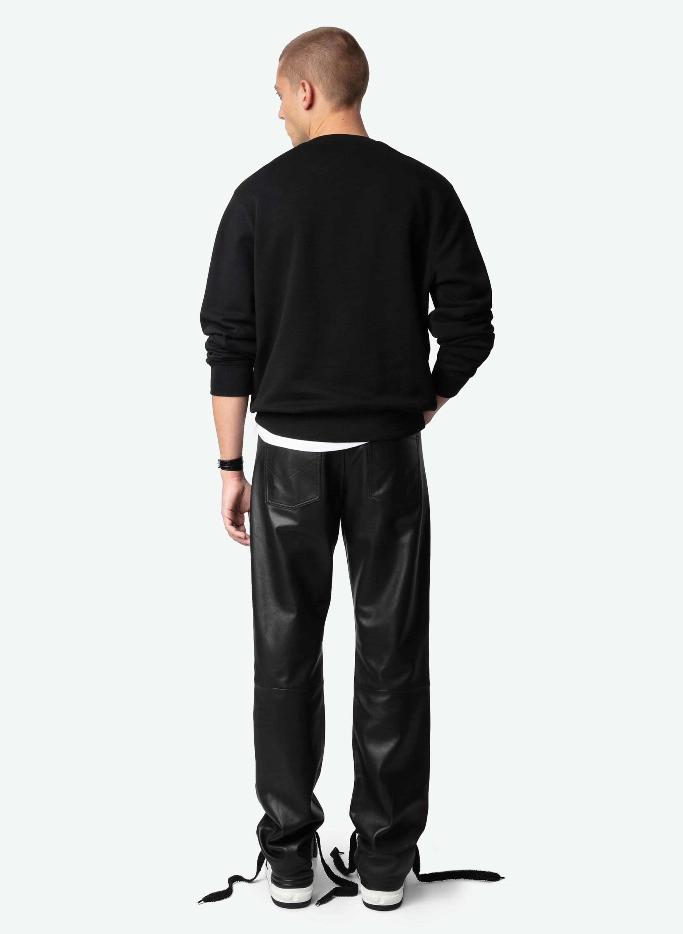 AIME MO ROCK N ROLL - Sweat brodé en coton| Noir