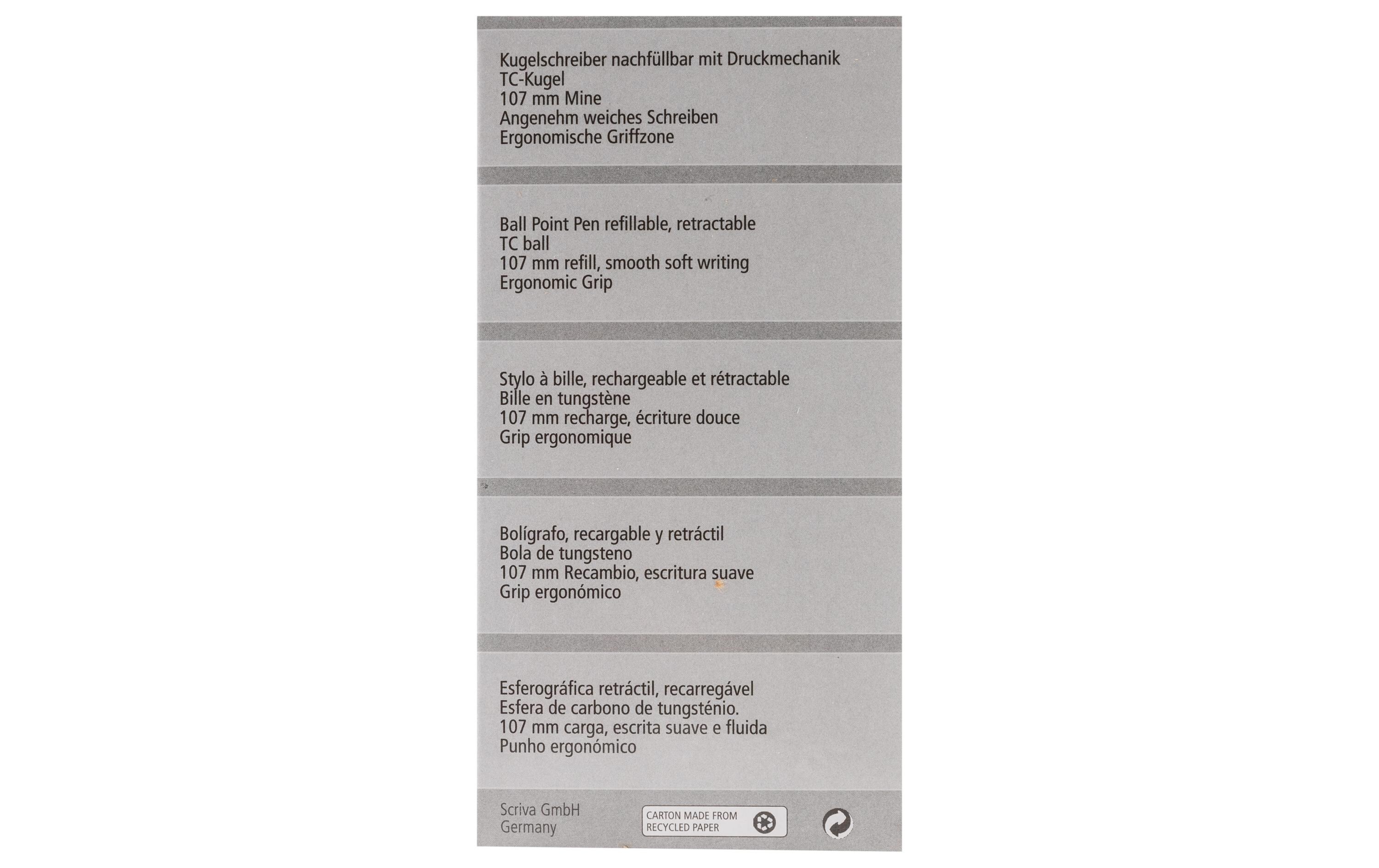 Kugelschreiber Office Focus Scriva Grün,12 StückDruckkugelschreiber mit Clip