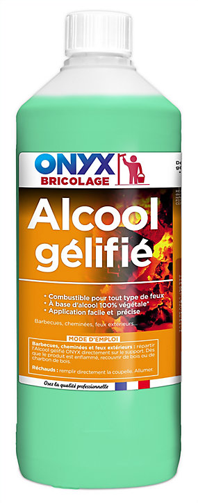 Alcool gélifié barbecue, cheminées, feux extérieurs Onyx 1L