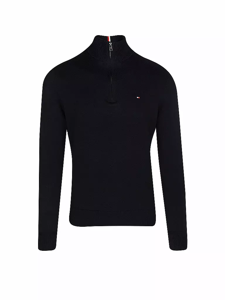 TOMMY HILFIGER Troyer Pullover blau