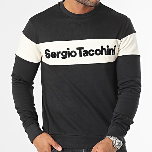 Sweat Crewneck 40675 Front Noir Blanc