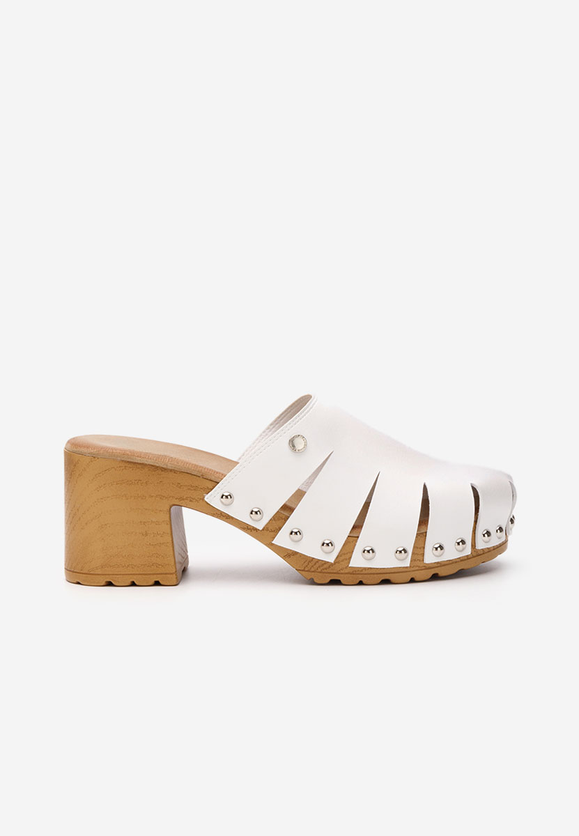 Sabots pour femme à plateforme blancs Vaida