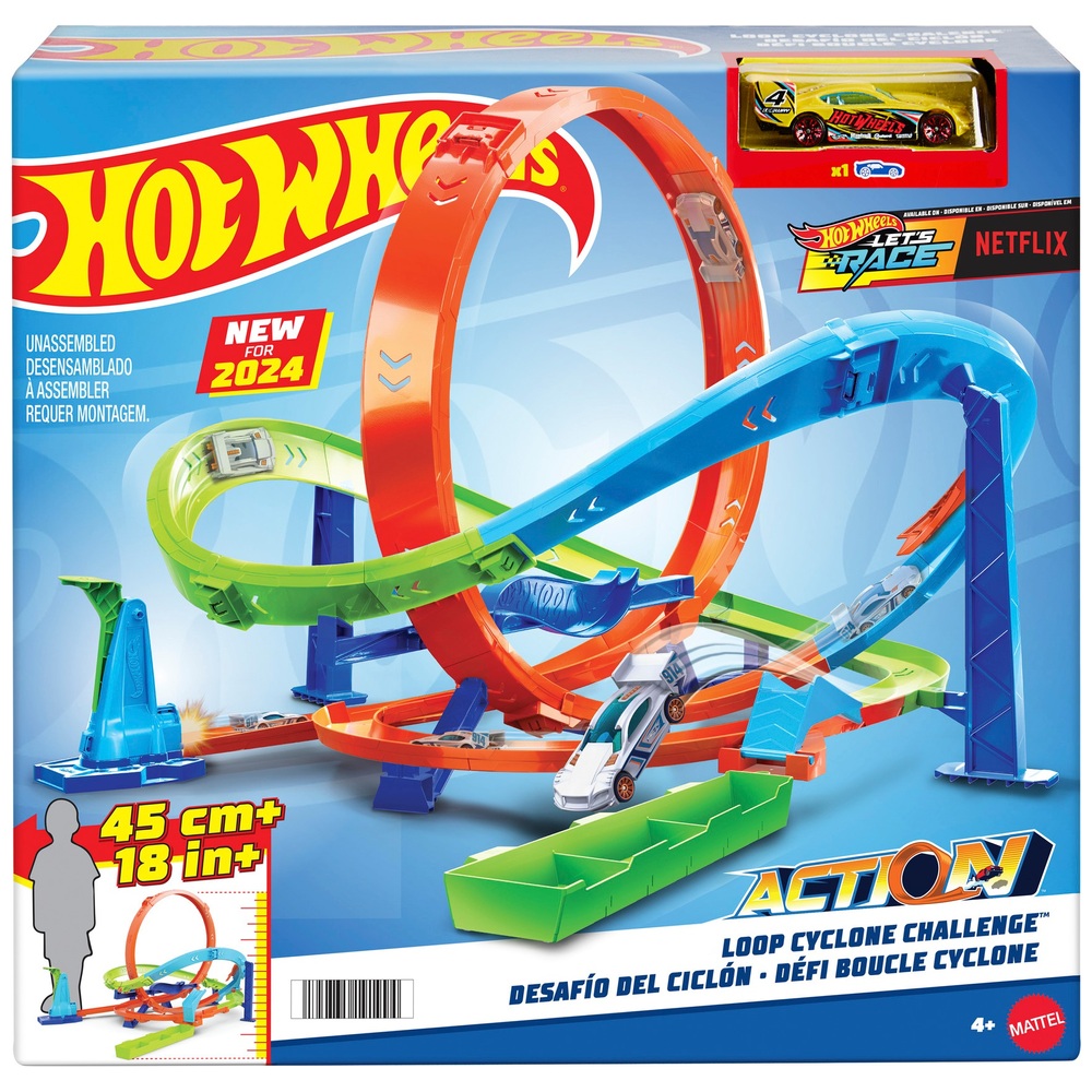 Hot Wheels Action Loop Cyclone Challenge Rennstrecken-Set