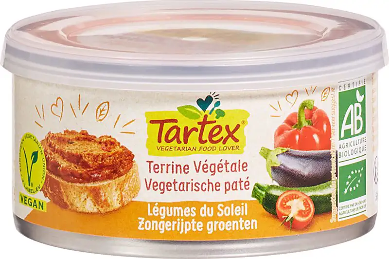 Vegan paté zongerijpte groenten