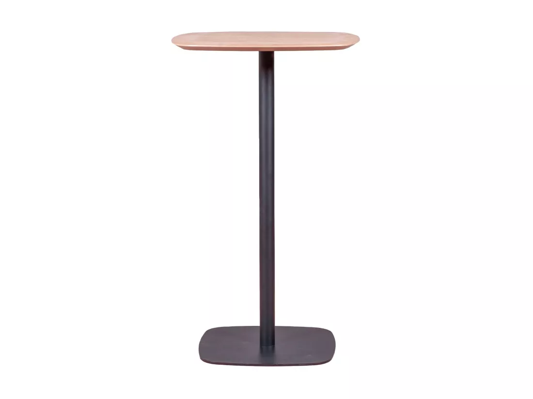 Table haute pour bar style industriel, 106cm de hauteur et 60x60cm - Pub - Chêne