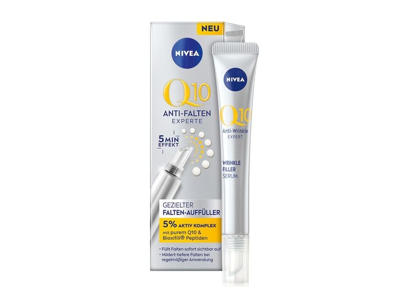 NIVEA Set Q10 Bye Bye Falten Routine 3-teilig Pflege-Set reduziert das Erscheinungsbild von Falten