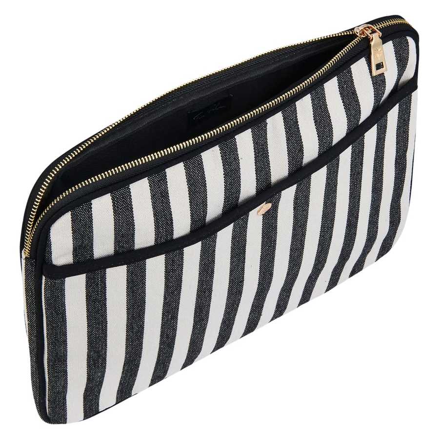 Fan Palm Cotton Stripe Laptop Sleeve