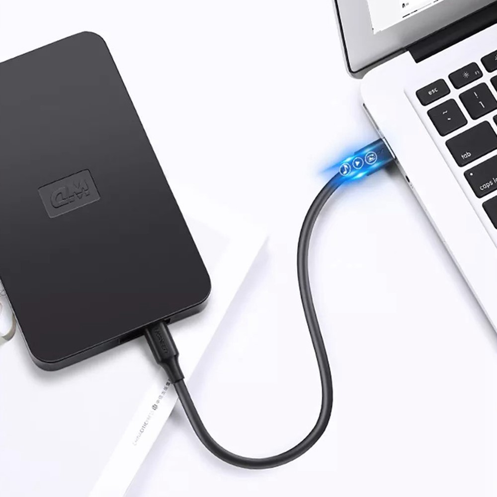 (3m) USB A auf Mini USB Ladekabel Datenkabel - Schwarz