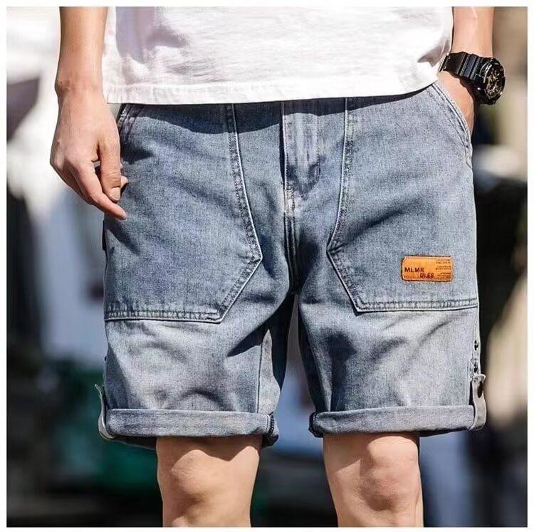 Wewewow - Mid Rise Washed Denim Shorts