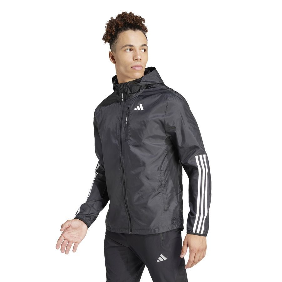 adidas Veste Running Own The Run 3-Stripes - Noir/Blanc