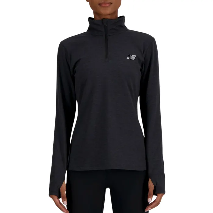 New Balance Space Dye 1/4 Zip Shirt Dames
