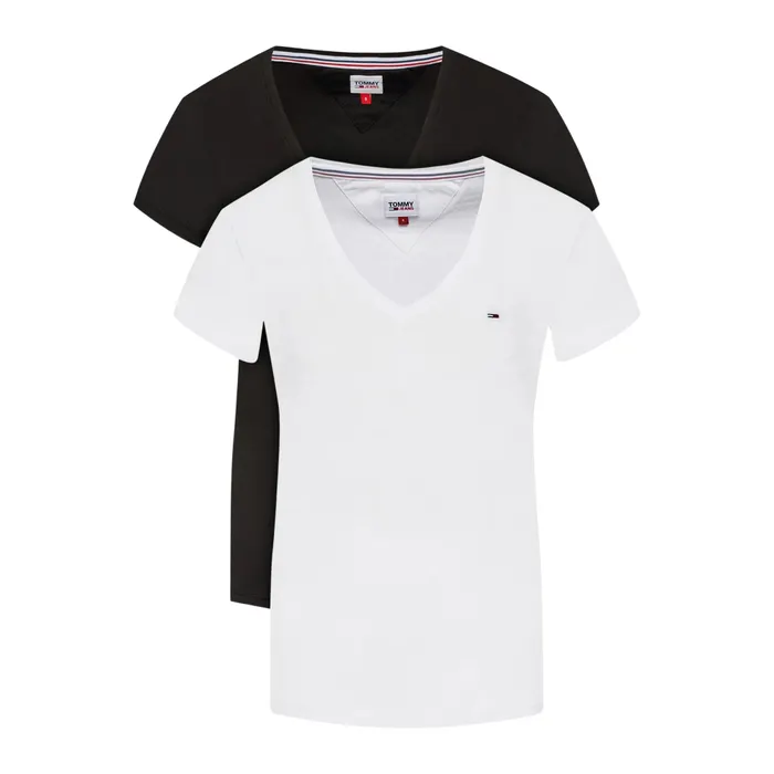 Tommy Hilfiger Slim Soft V-neck Shirts Dames (2-pack)