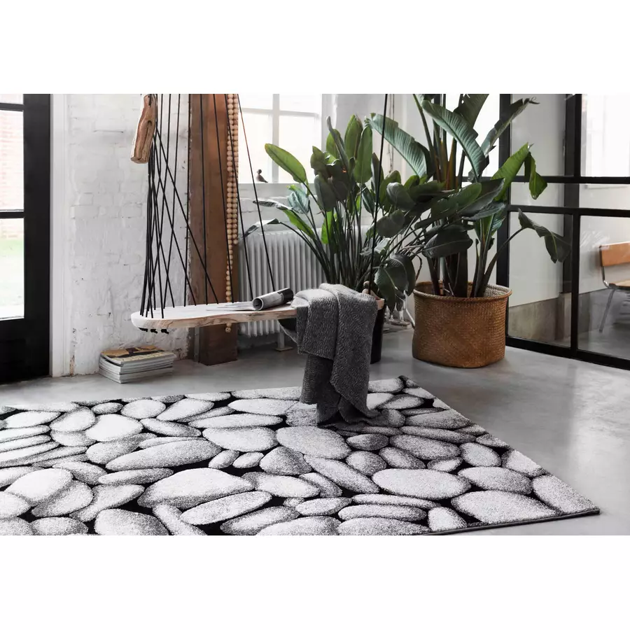 Wecon home Kurzflorteppich Stony Island grau