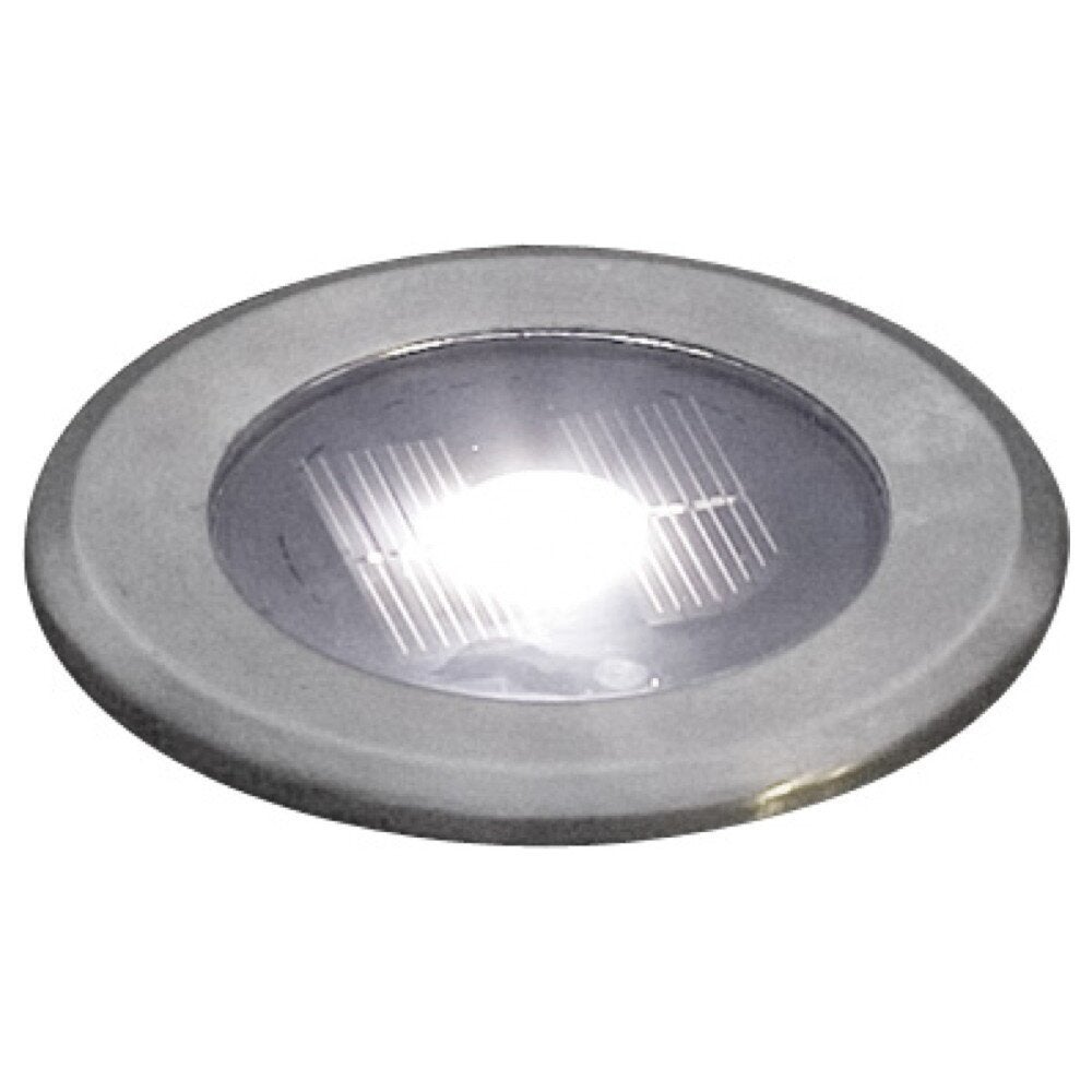 Functionele solar LED grondspot van roestvrij staal en helder glas, IP44