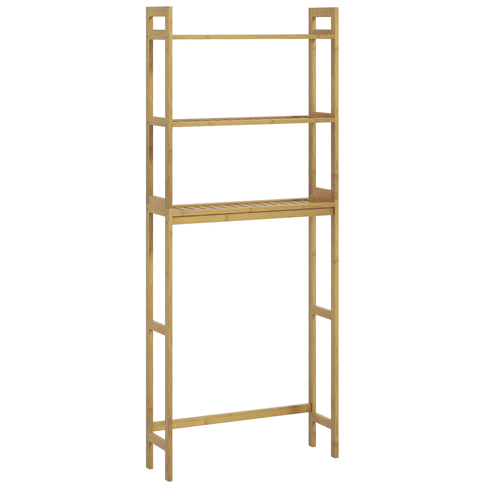 kleankin Badregal mit 3 Ebenen natur 68L x 20B x 165H cm