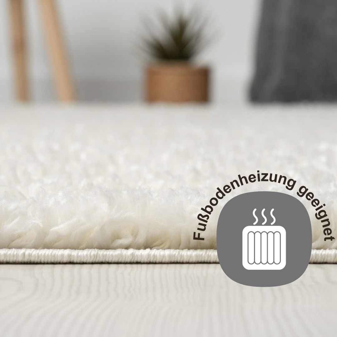 Myflair Möbel & Accessoires Hochflor-Läufer »My Shaggy« rechteckig 37 mm Höhe Shaggy, Uni Farben, leicht glänzend, Microfaser, extra flauschig