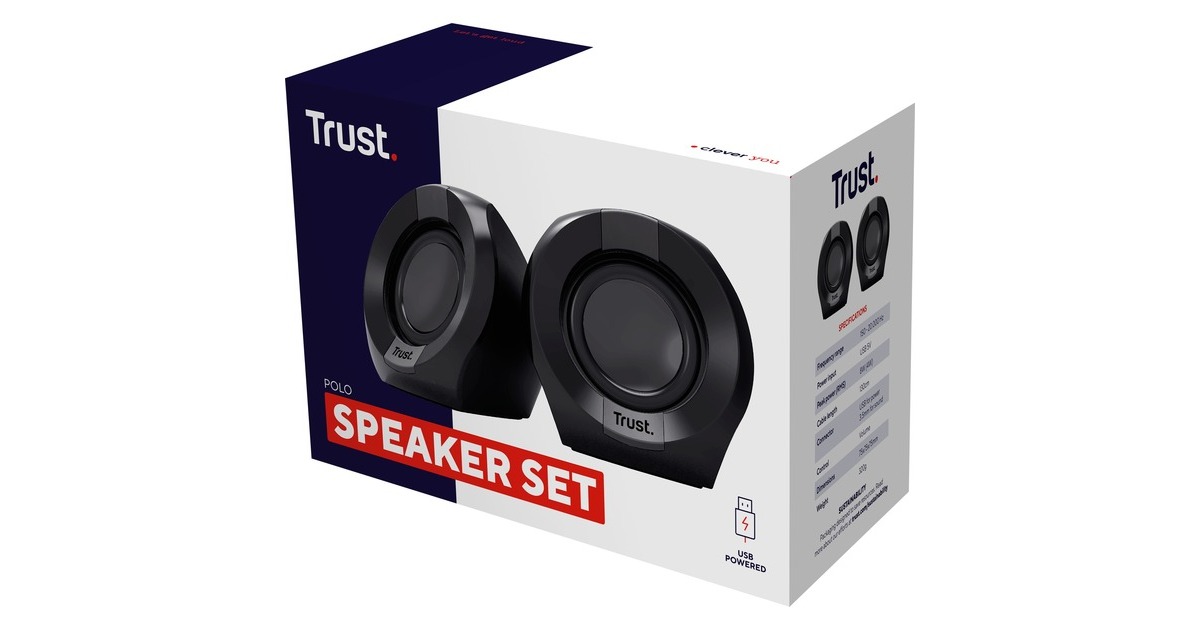 TrustPolo 2.0 luidsprekerset pc-luidspreker  (Zwart)