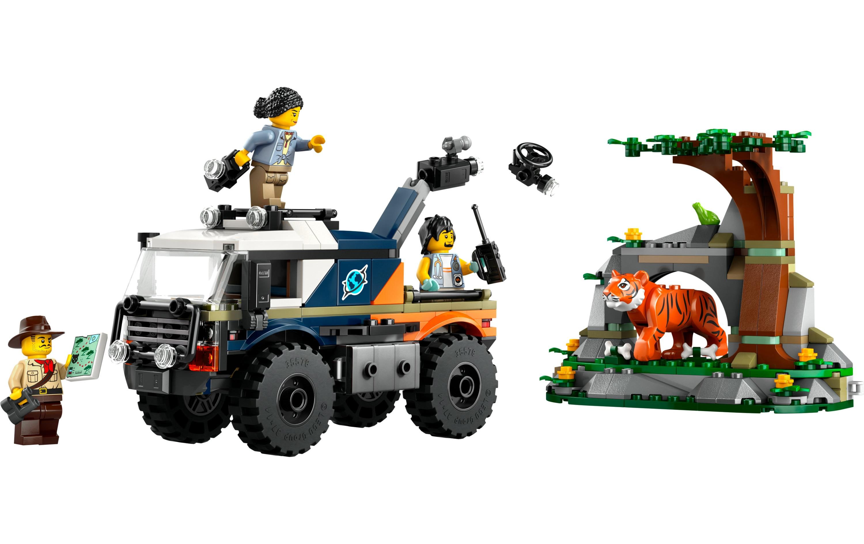City Dschungelforscher-Truck 60426Wildnis-Spielset mit coolem Zubehör