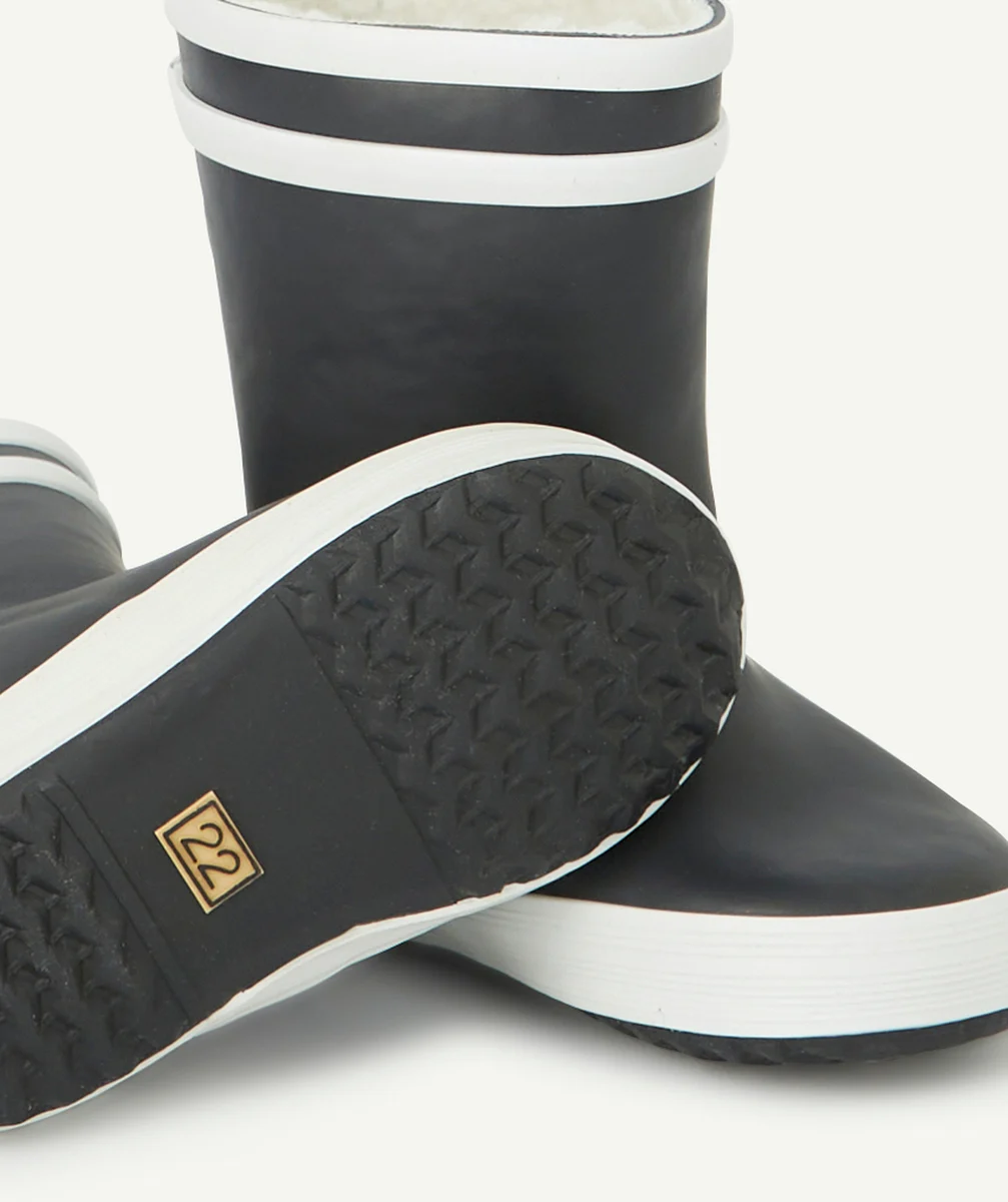 AIGLELES BOTTES PREMIERS PAS BÉBÉ MARINE DOUBLÉ SHERPA BABYFLAC