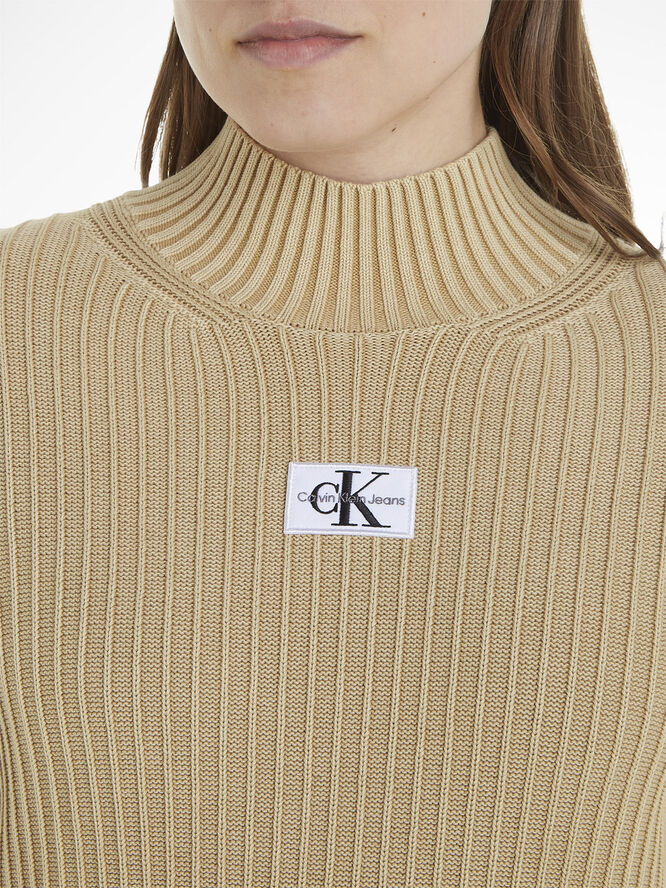 Calvin Klein WASHED MONOLOGO SWEATER DRESS Aat