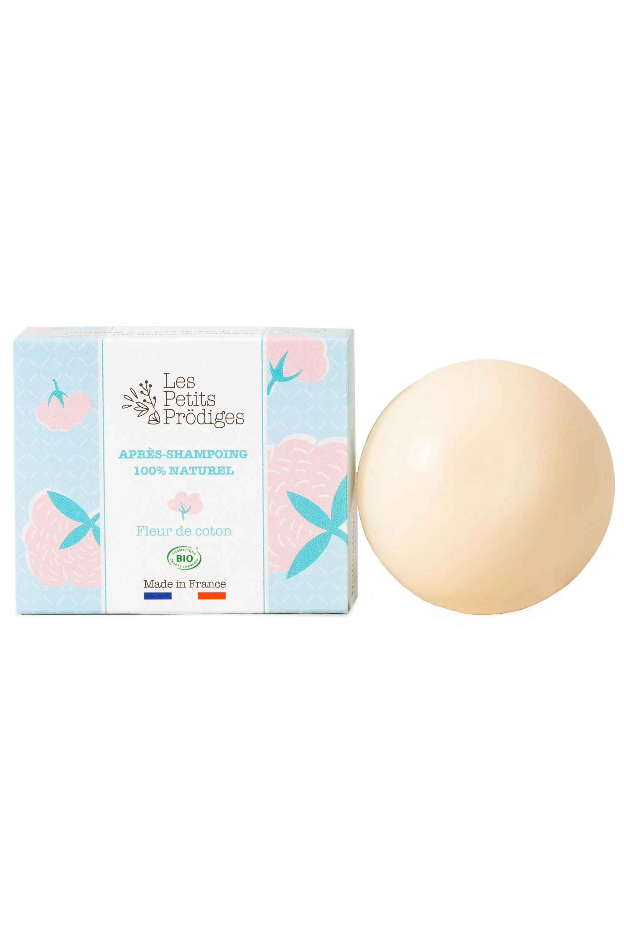Les Petits Prödiges Après-shampoing solide Fleur de Coton-50 g