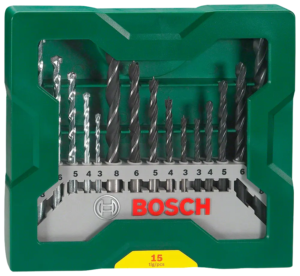 Bosch Borsæt træ/metal/mur 15 dele