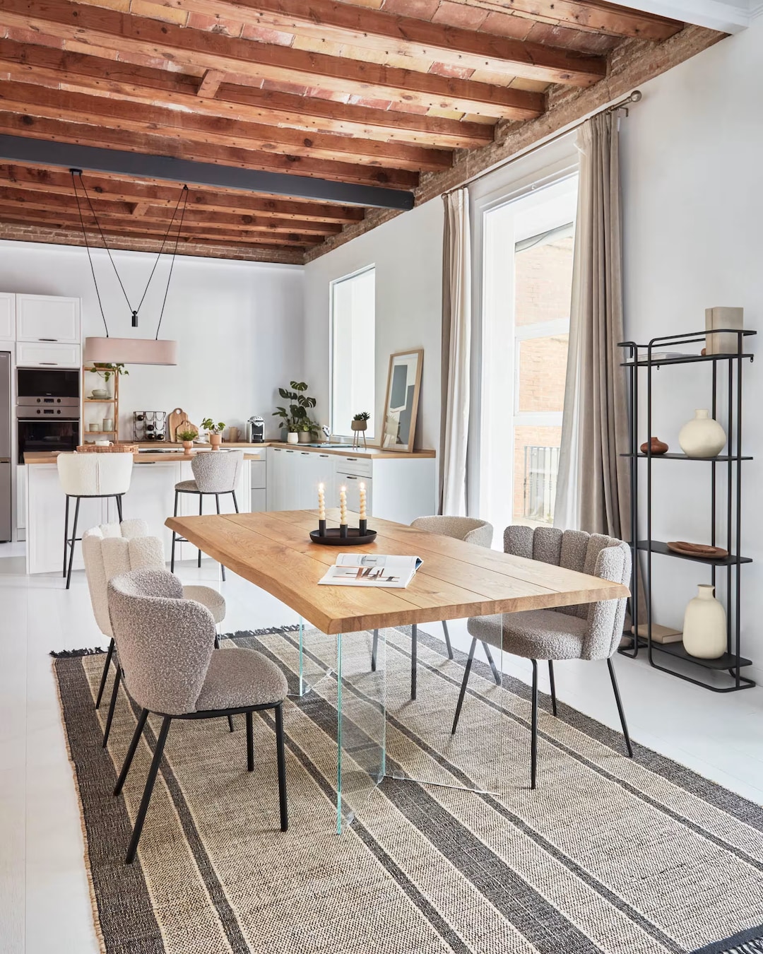 Kave Home Polsterstuhl ANIELA 2er Set weiß