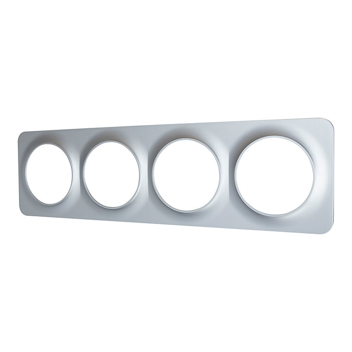 Plaque de finition quadruple Jacobsen Espen argent