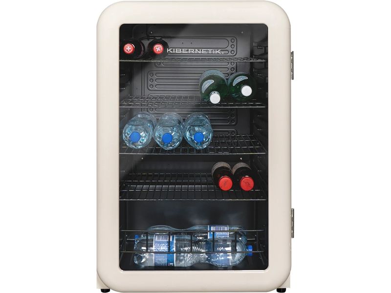Kibernetik Gewerbekühlschrank RKS130 Retro Beige, Rechts, W Getränkekühlschrank