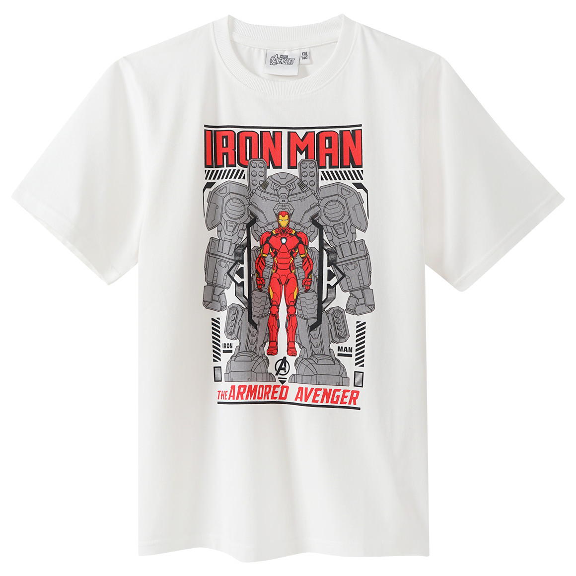 Yigga MARVEL Avengers T-Shirt mit Iron Man-Print weiss