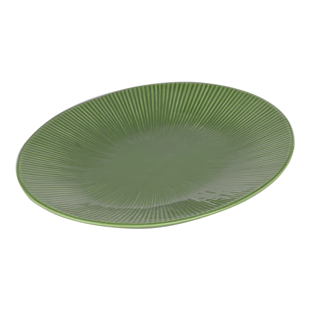 Plat ovale Bohem Vert 41,5x32 cm Table passion