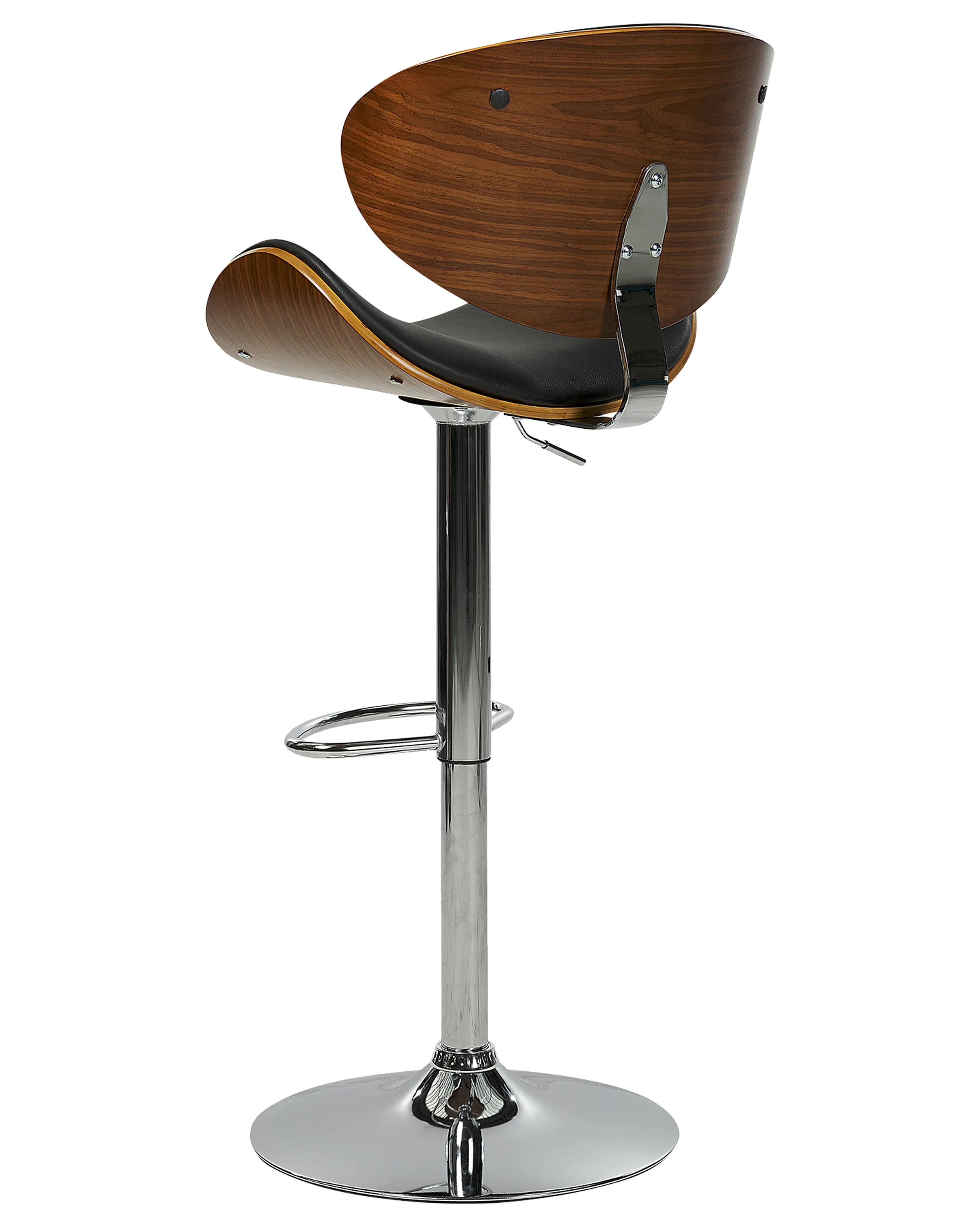 Set van 2 barstoelen ROTTERDAM Kunstleer draaibaar Zwart