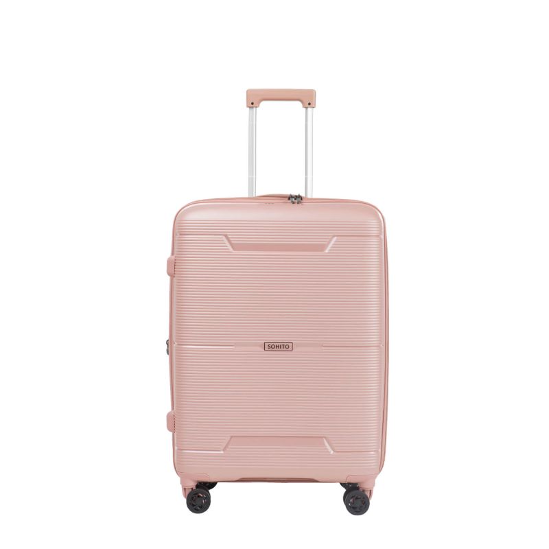 Lot de 3 valises extensibles Haree 55, 67 et 76.5 cm Pearly pink