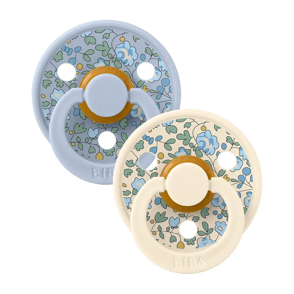 BIBS x Liberty Colour Latex Rund Eloise - Dusty Blue Mix - flere størrelser