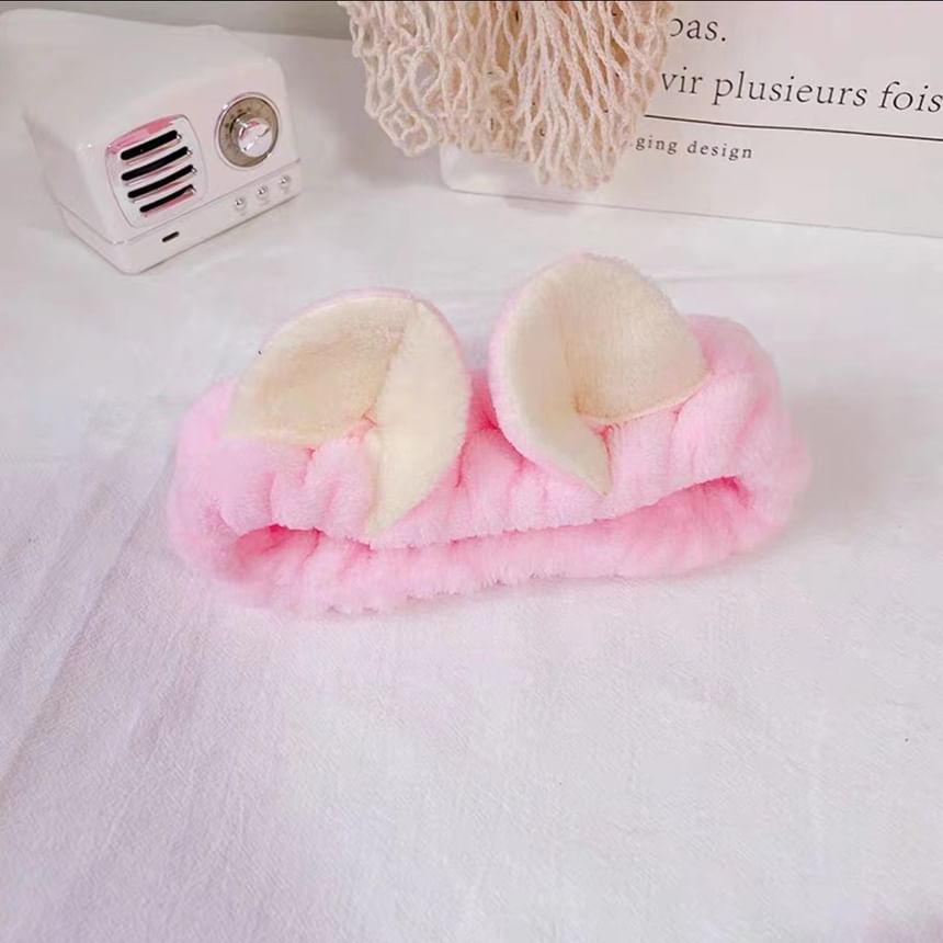 Honeyfluff - Chenille Animal Ear Face Wash Hoofdband