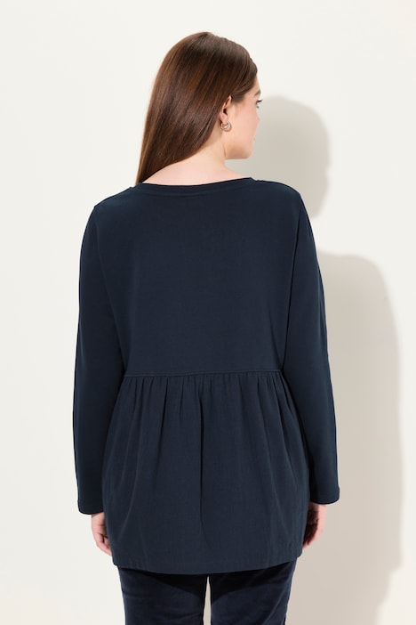 Sweatshirt, A-Linie, Rundhals, Langarm, Biobaumwolle
