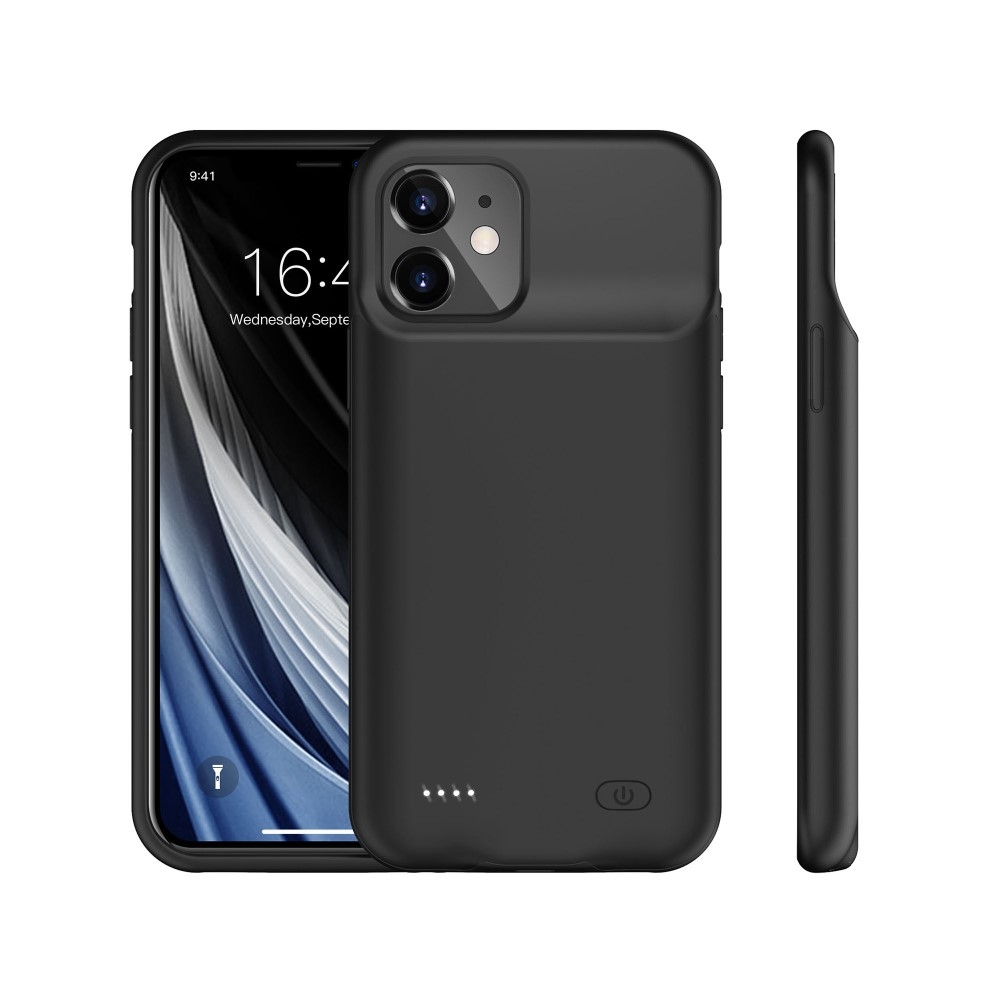 iPhone 12 Mini Backpack Akku Case (6000mAh) Schutzhülle - Schwarz