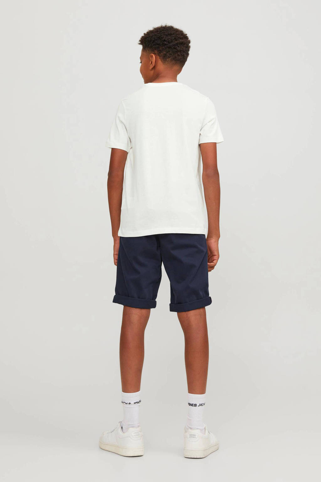 JACK & JONES T-shirt JJELOGO van katoen offwhite