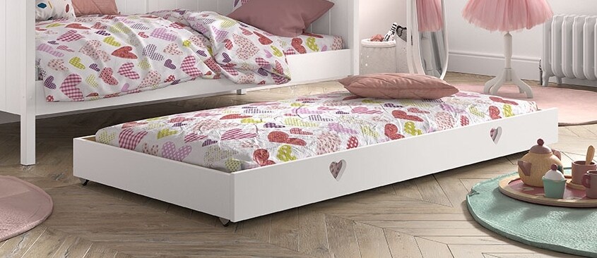 Bettschublade zu Hausbett , Innenmaß 90 190 cm, auf Rollen, Ausf. Kiefer- versch.Ausführungen- Amori