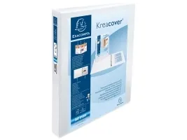 Indstiksringbind, Exacompta Kreacover, A4 , 2 D-ringe 25 mm, ryg 47 mm, hvid