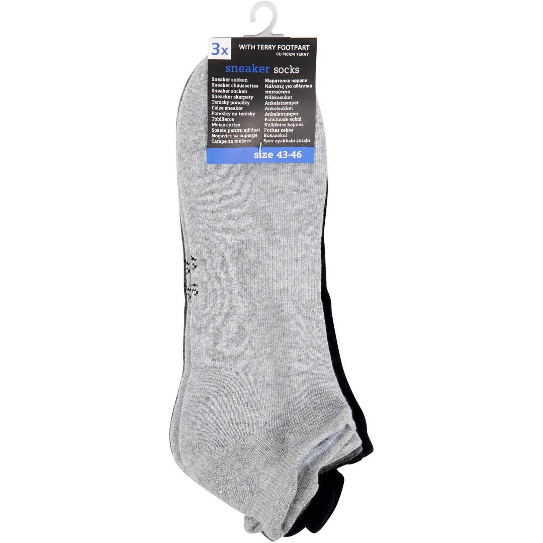Sneakersokken Maten 35 - 46 | 3 paar