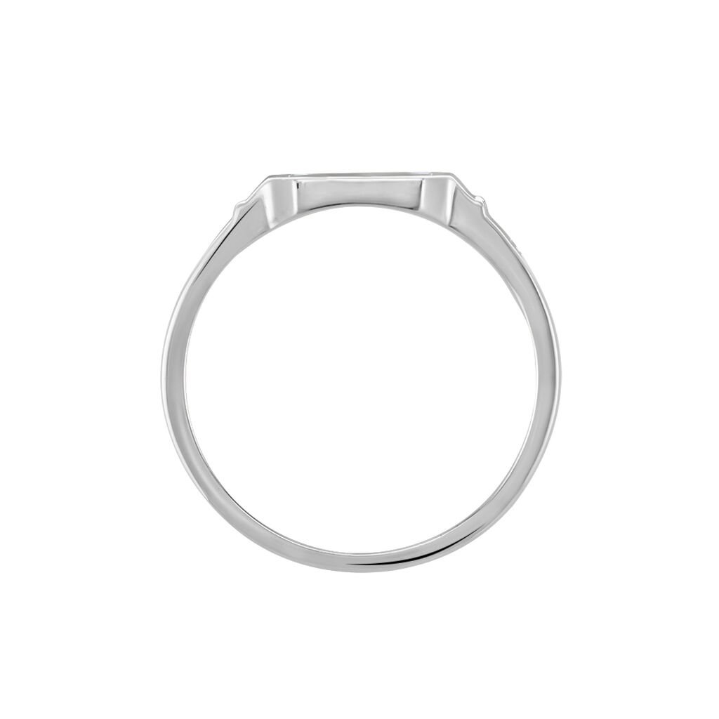 Chevalière Argent Blanc Djulian Email