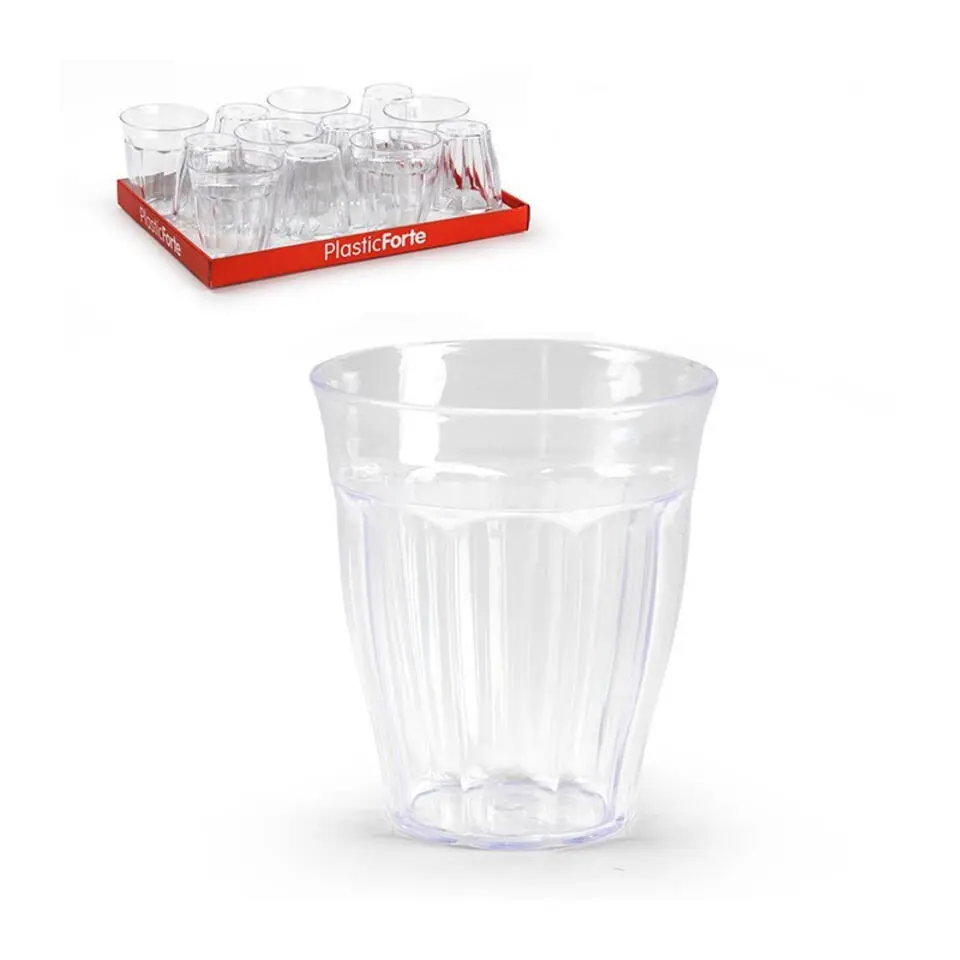 PlasticForte Drinkglazen/waterglazen Picardie - 12x - kunststof