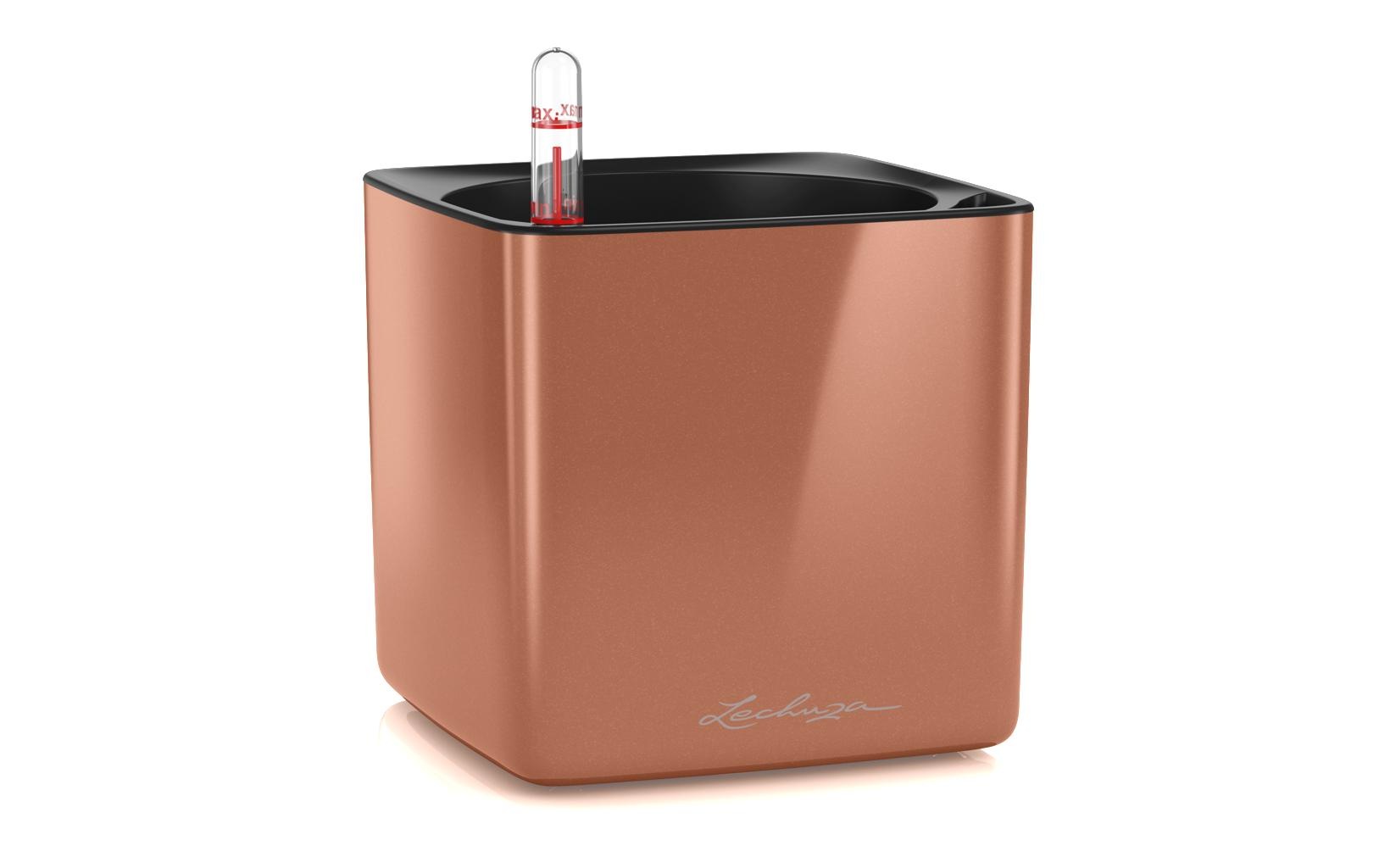 Blumentopf »Lechuza Pflanzentopf CUBE Glossy Ku« Material: Polycarbonat, Polypropylen