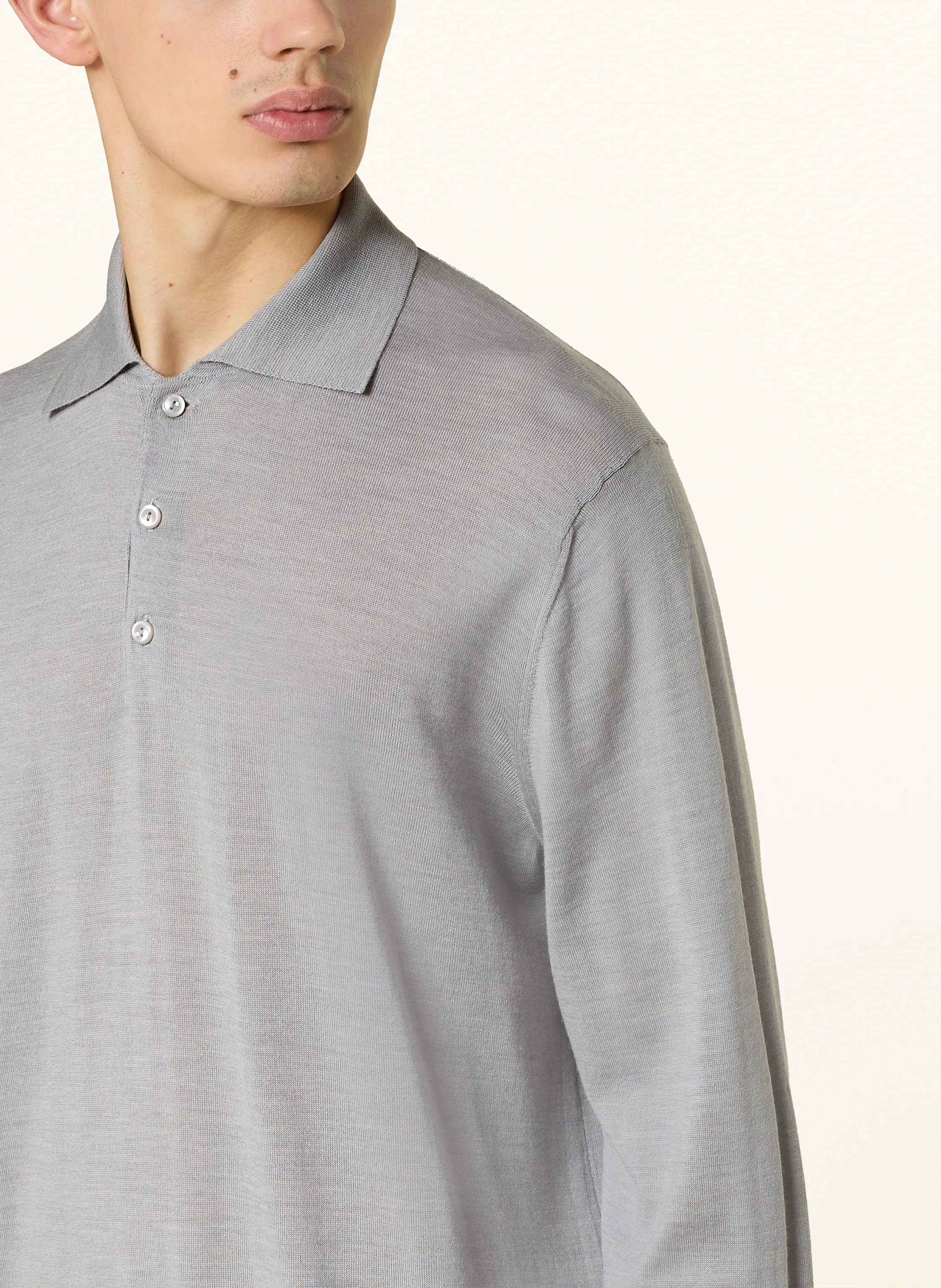 ETON Strick-Poloshirt aus Merinowolle